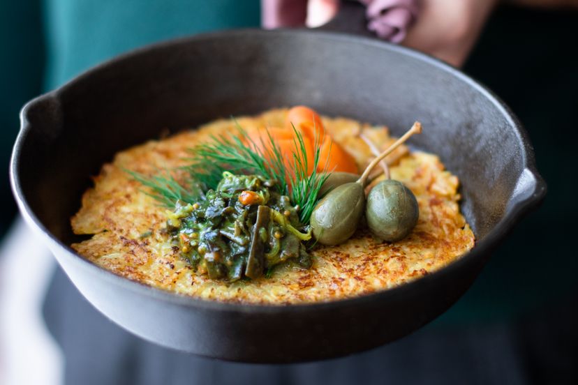 Frische Rösti mit Graved Algensalat von OCEANFRUIT