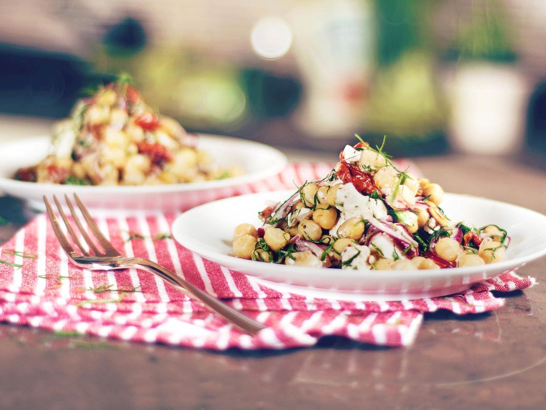 Refined chickpea salad