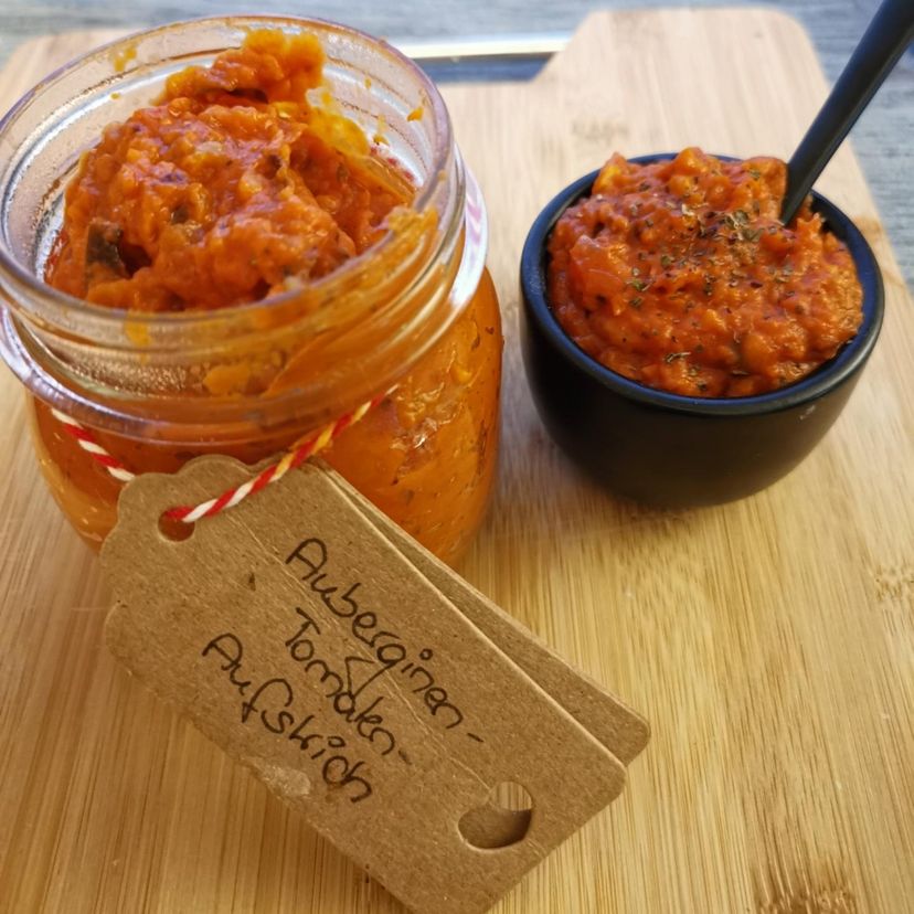 Veganer Auberginen-Tomaten Aufstrich