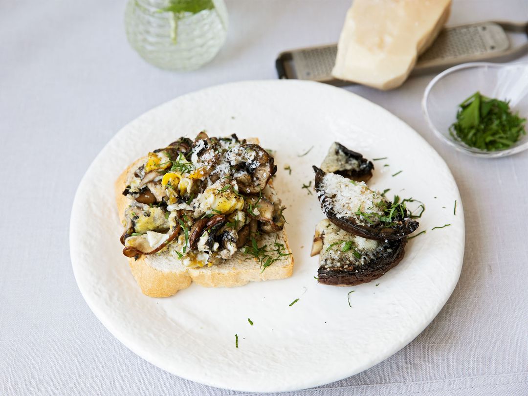 Portobello-Pilze auf 2 Arten