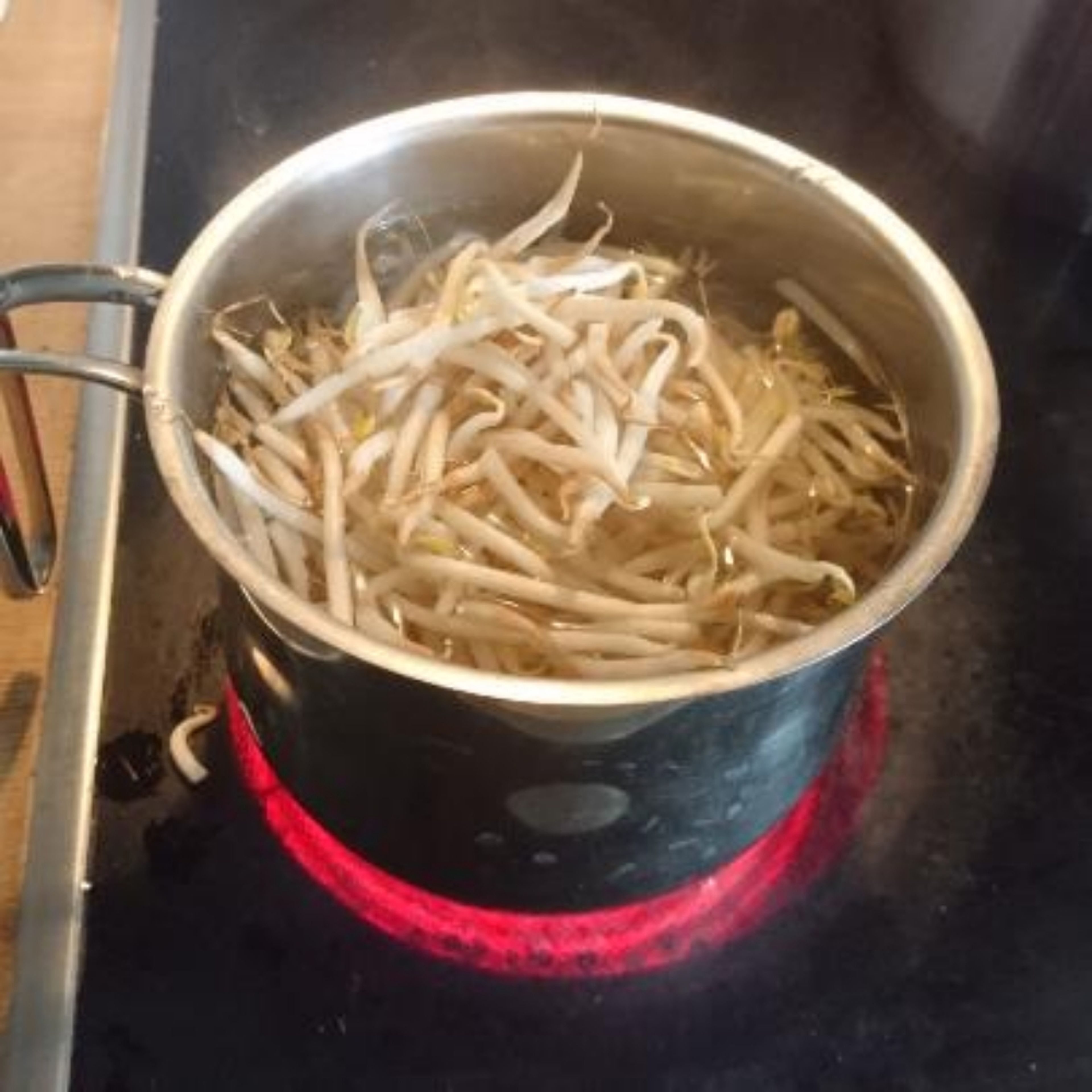 Rinse the sprouts then boil them in water and salt for 7 - 10 minutes