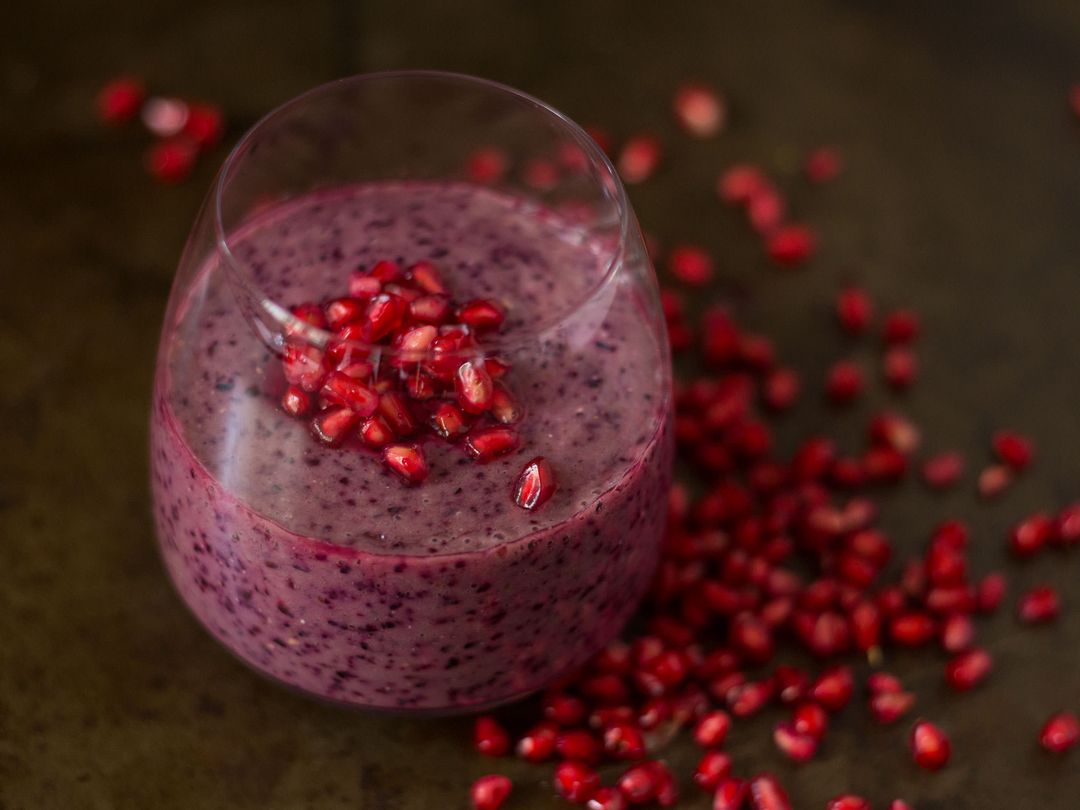 Pomegranate blueberry smoothie