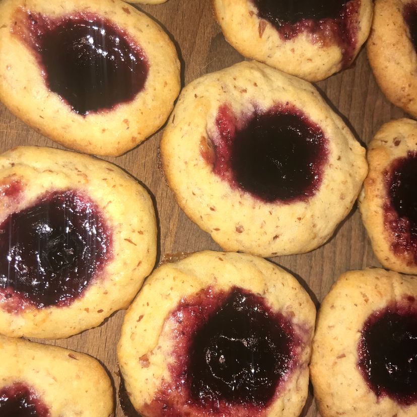 Vegan jam thumbprints