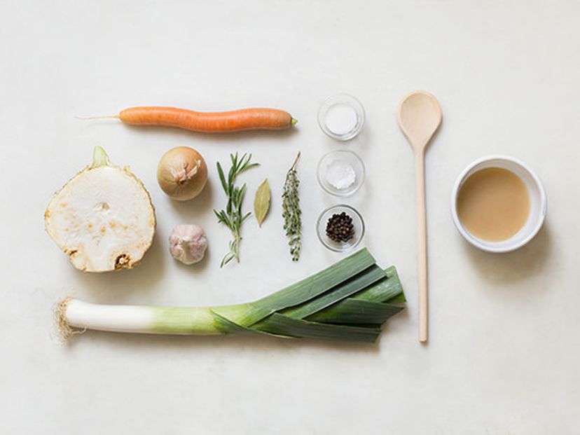 Homemade vegetable stock