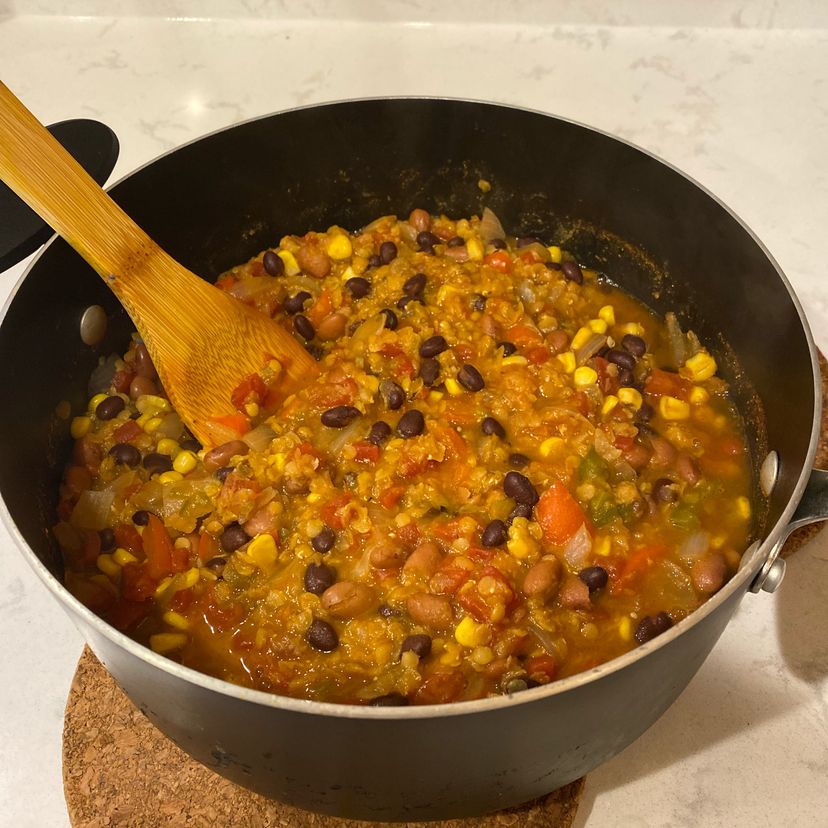 Vegetarian Lentil Tortilla Soup