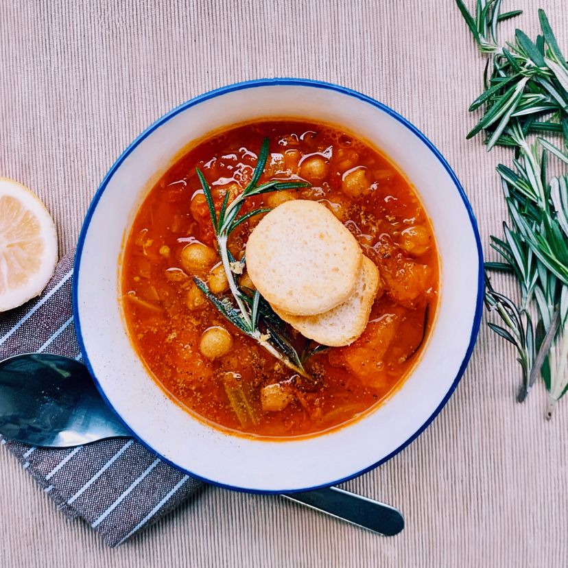 Chickpea and tomato soup
