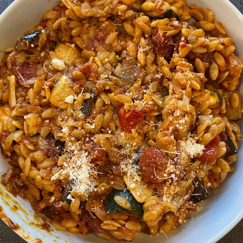 Roast Ratatouille Orzo