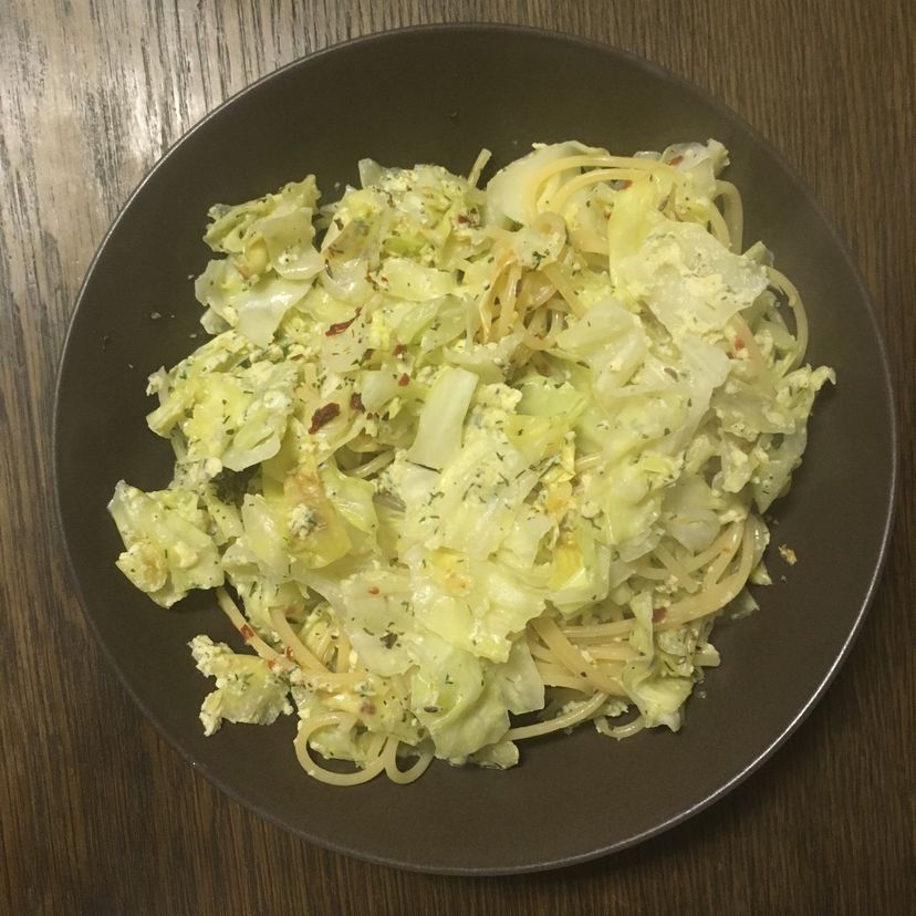 Spaghetti mit Dill-Spitzkohl