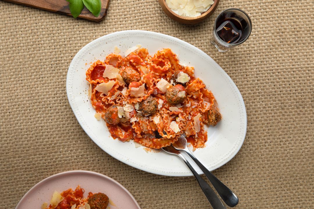 Pasta mit Hackbällchen