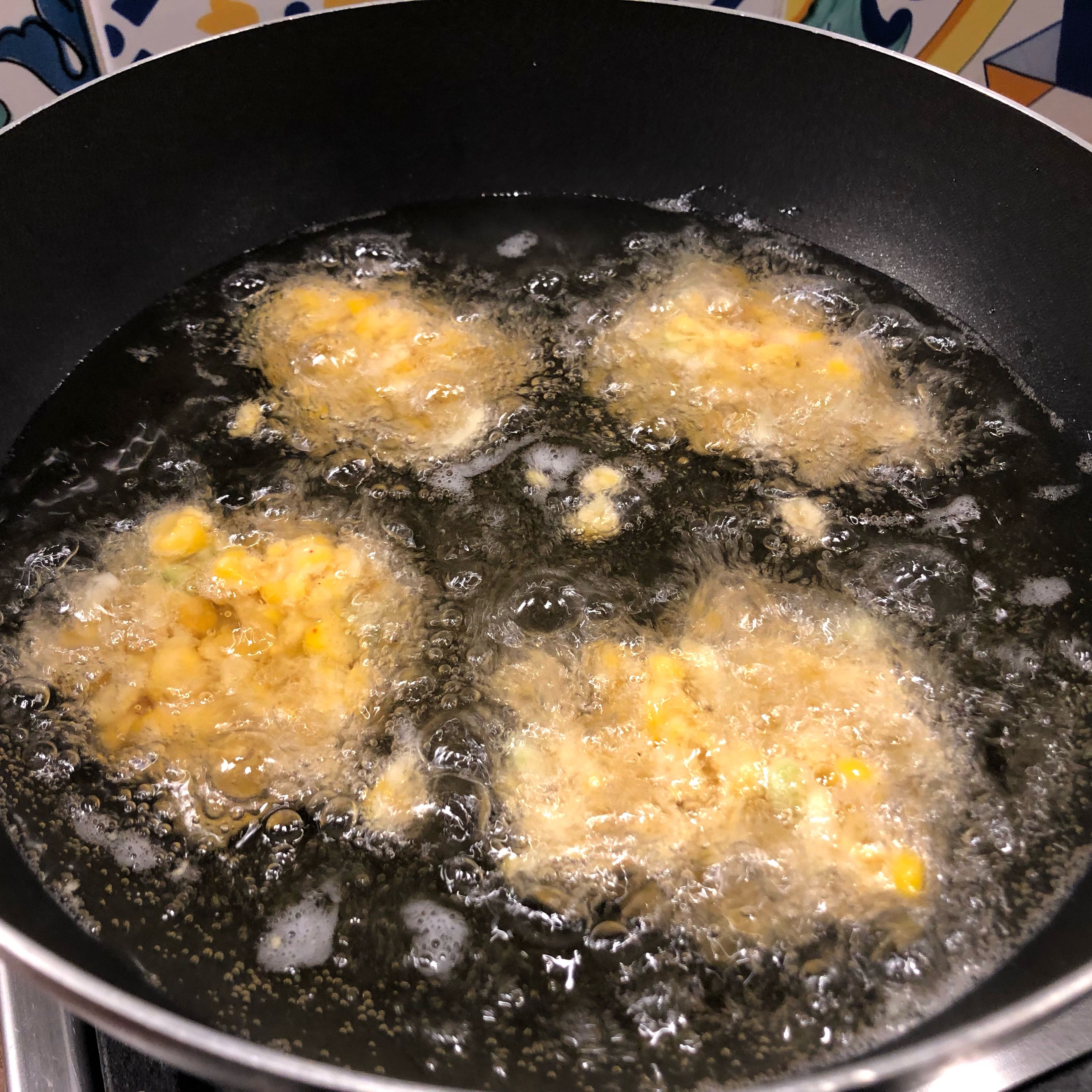 Heat olive oil and fry both side until it’s golden colour. Should be about 2-3 minutes both sides.